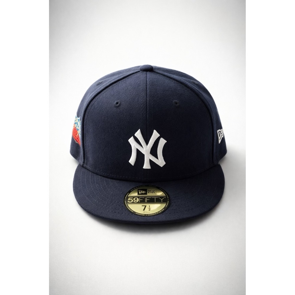 New Era 59FIFTY NY Yankees Hat Navy 7 1/2 Vintage Retro Streetwear